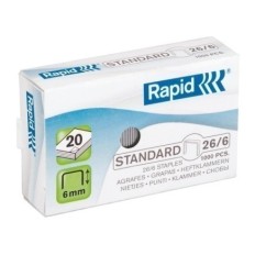 Grapa Grapadora Modelo 26 06Mm Acero Galvanizado  Rapid 1.000 Pz