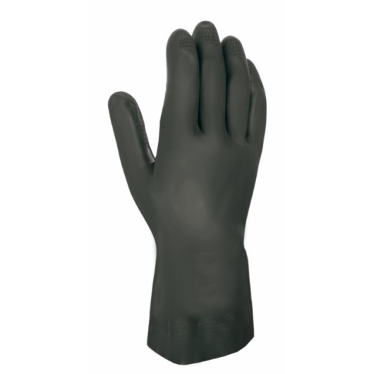 Guante  Quimico L9 Natural  Flocado  321Cb Latex Negro Juba