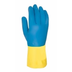 Guante Quimico M8 Nat. Floc. 322 Latex/Neop Az/Am Juba