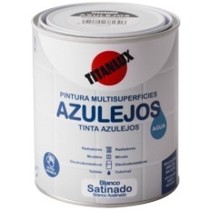 Esmalte Al Agua Satinado 750 Ml Blanco Azulejo Titan