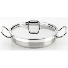 Cacerola Baja 26Cm Con Tapa Induccion Inox Bra