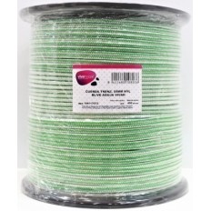 Cuerda Trenzada  05Mm Nylon Blanco /Verde Aguja Vivah 400 Mt