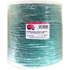 Cuerda Trenzada  Doble 04,5Mm Nylon Blanco/Verde Sedal Interior Vivah 500 Mt