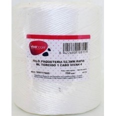 Hilo Paqueteria 750Gr 02,3Mm Rafia Blanco  Torcido 1 Cabo Vivah 4