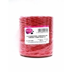 Hilo Paqueteria 750Gr 02Mm Rafia Rojo Torcido 1 Cabo Vivah 675