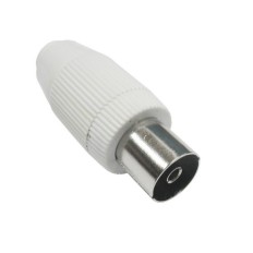 Conector Antena Coaxial Hembra Recto Acero Plastico Axil