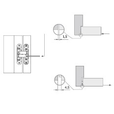 Bisagras ocultas para puertas de paso