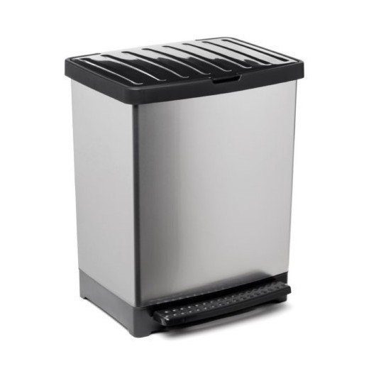 Cubo Basura  Con Pedal 25Lt Polipropileno Metalizado Trend Tatay