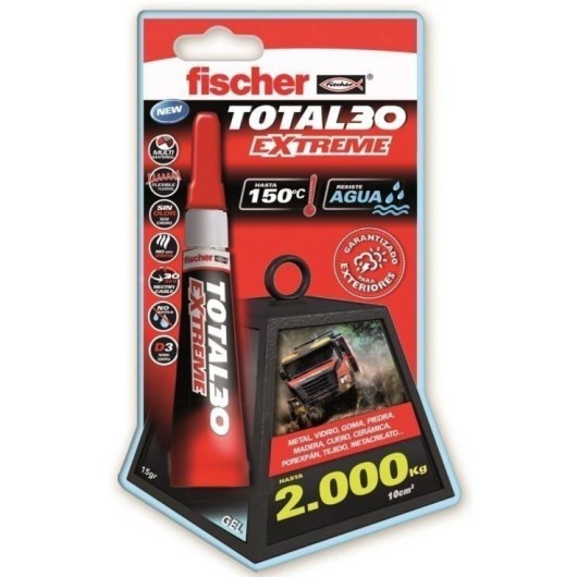 Adhesivo Instantaneo Flexible 15 Gr Gel Universal Total 30 Fischer