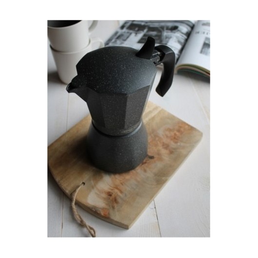 Cafetera Italiana Induccion 6Tazas Aluminio Gr Stone Oroley