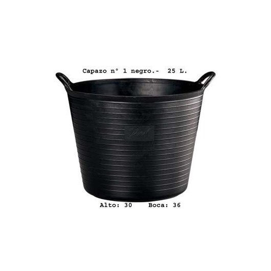 Capazo Construccion 55Lt Plastico Gris Nº4 Fiel K.