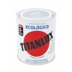 Esmalte Acrilico Brillo 750 Ml Gris/Perla Al Agua Ecologico Titanlux