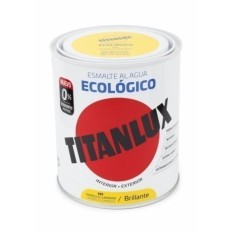 Esmalte Acrilico Brillante 750 Ml Am/Lum Al Agua Ecologico Titanlux