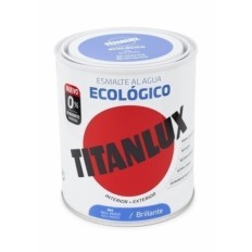 Esmalte Acrilico Brillante 750 Ml Az/Indi Al Agua Ecologico Titanlux