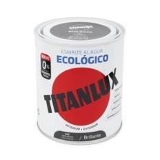 Esmalte Acrilico Brillante 750 Ml Gr/Med Al Agua Ecologico Titanlux