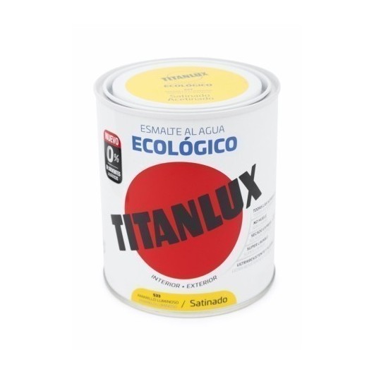 Esmalte Satinado. 750 Ml Am/Lum Al Agua Ecologico Titanlux
