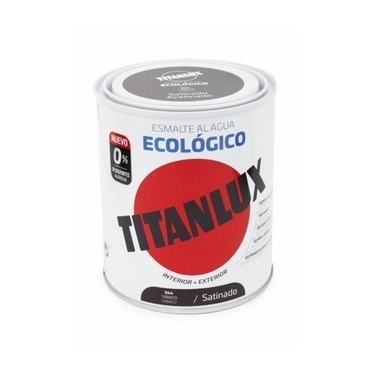 Esmalte Satinado. 750 Ml Taba Al Agua Ecologico Titanlux