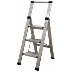 Escalera Domestica Tijera 0,68Mt 3 Peldaños Anch Alu Homelux