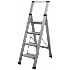 Escalera Domestica Tijera 0,95Mt 4 Peldaños Anch Alu Homelux