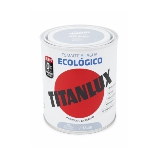 Esmalte Mate 750 Ml Gr/Per Al Agua Ecologico Titanlux