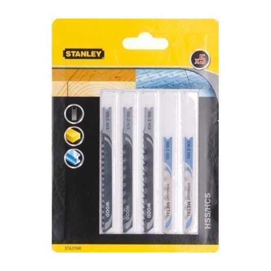 Hoja Sierra Calar Madera/Metal Vast."U" Stanley 5 Pz