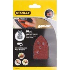 Hoja Lija Mouse Perforada Gr60 Stanley 5 Pz