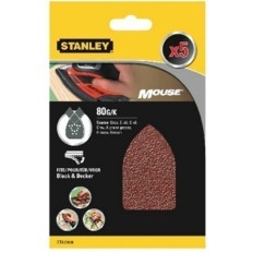 Hoja Lija Mouse Perforada Gr80 Stanley 5 Pz