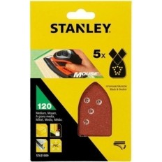 Hoja Lija Mouse Perforada Gr120 Stanley 5 Pz