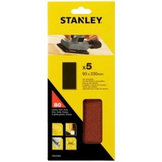 Hoja Lija Orbital No Perforadas 093X230Mm Gr80 Stanley 5 Pz