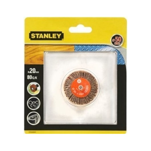 Cepillo Para Taladro Hojas Lija 050X020Mm Gr80 Stanley