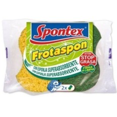 Estropajo Limpieza Esponja Fibra Ver Frotaspon Spontex 2 Pz