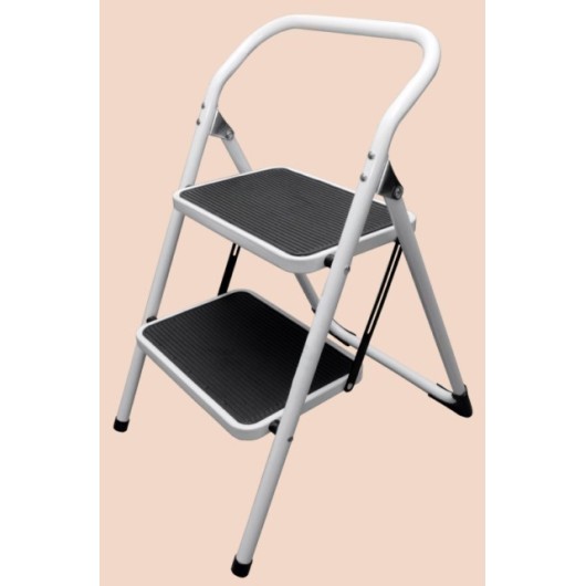 Escalera Domestica Tijera 0,475Mt 2 Peldaños Anch Acero Bl Homelux