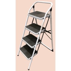 Escalera Domestica Tijera 0,955Mt 4 Peldaños Anch Acero Bl Homelux