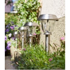 Baliza Iluminacion Luminaria Solar Cristal/Inox Pulzar Luxform