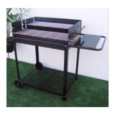 Barbacoa Carbon 115X55,5X95Cm 2 Parrillas C/Rda A/Car Xl Doble