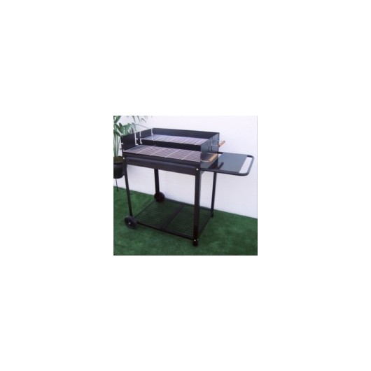 Barbacoa Carbon 115X55,5X95Cm 2 Parrillas C/Rda A/Car Xl Doble