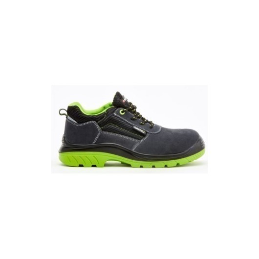 Zapato Seguridad T40 S1P Bellota Serraje Negra/Verde Comp+ Pu/Pl N