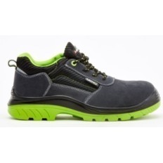 Zapato Seguridad T46 S1P Bellota Serraje Negra/Verde Comp+ Pu/Pl N