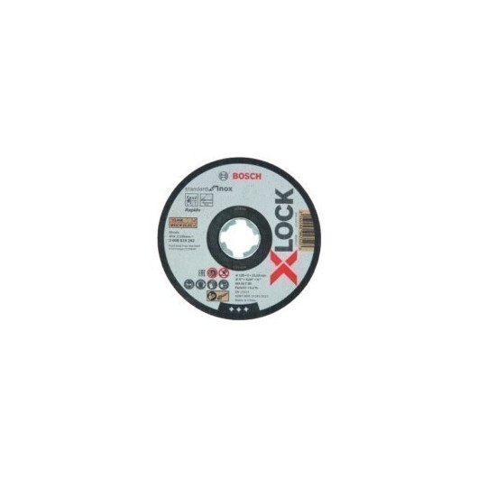 Disco Corte Inox  115X1 Mm X-Lock Standard Bosch 10 Pz