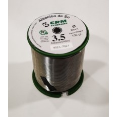 Estaño Soldar Plata 100Gr-2Mm 3,5% Aleacion 102 Crm