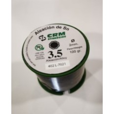 Estaño Soldar Plata 100Gr-2Mm 3,5% Aleacion 402 Crm