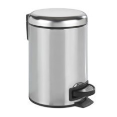 Cubo Baño C/Pedal 3Lt-17X25Cm Acero Bl Leman Wenko