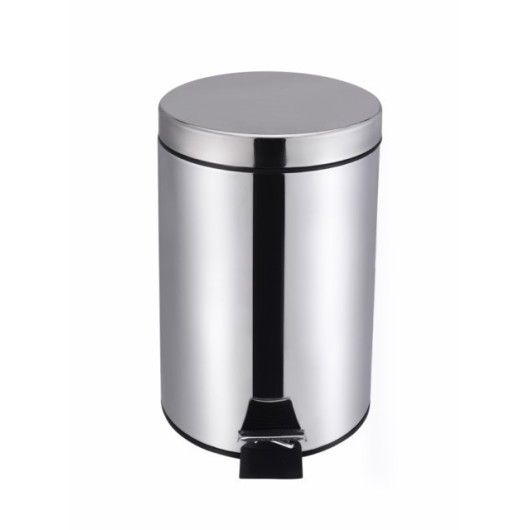 Cubo Basura Con Pedal 12Lt 21X32Cm Cub.Extr. Inox Vivahogar