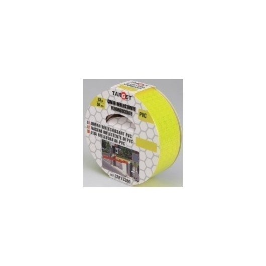 Cinta Adhesiva 50Mmx33Mt Señalizacion Target Pvc Ver Reflectante