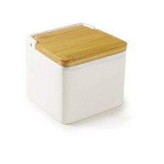 Salero Cocina Cuadrado 11X11X10Cm C/Tapa Ceram Ibili 1 Ud