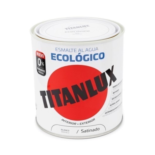 Esmalte Acrilico Satinado 250 Ml Bl Al Agua Ecologico Titanlux