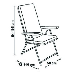 Silla Jardin Pleg Natuur Ac Antr. Alba 7 Posic. Nt128705