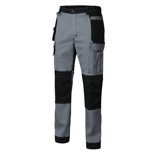 Pantalon Trabajo M Con Refuerzo  98%Alg 2%Elast Gr/Neg Canva