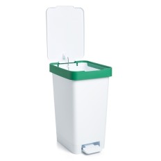 Cubo Reciclaje 25 Lt C/Pedal Tatay Pp Bl/Ve Smart 1021001 1 Ud