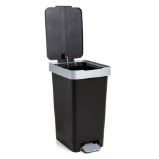 Cubo Reciclaje 25 Lt C/Pedal Tatay Pp Neg/Gr Smart 1021027 1 Ud